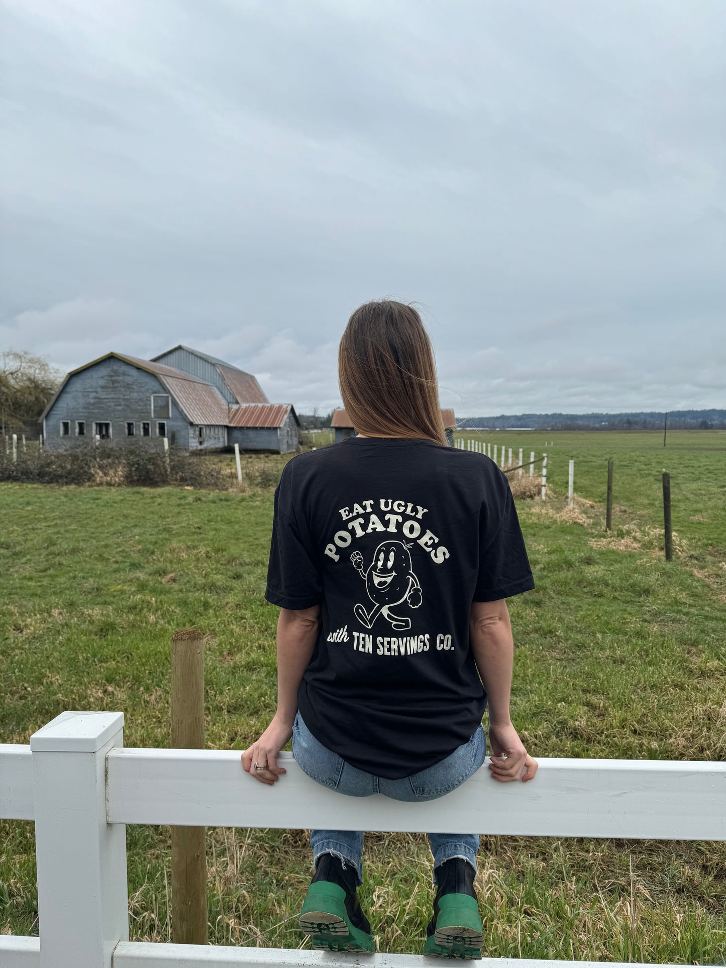 Spud the Potato Ugly Potato Day Merch T-Shirt Back