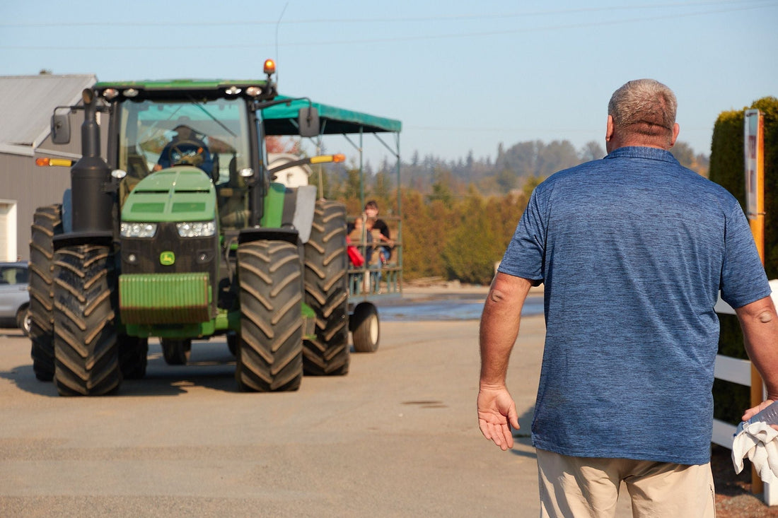 Farming green tractor